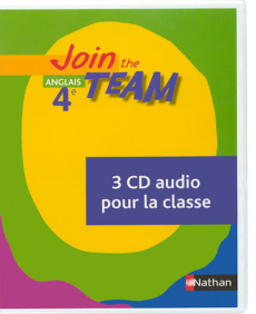 Anglais 4e Join the Team. 3 CD audio pour la classe - Gernigon Christian