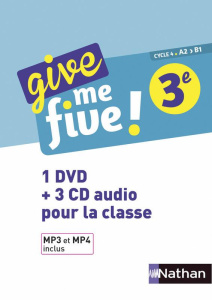 Give me five! 3e A2>B1. 1 DVD 3 CD AUDIO - Adrian Hélène ; Brusson Michel