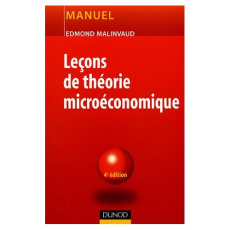 Leçons de théorie microéconomique. 4e édition - Malinvaud Edmond