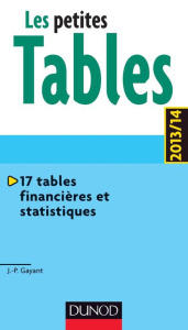 Les petites tables / 17 tables financières et statistiques - Gayant Jean-Pascal