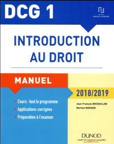 Introduction au droit DCG 1 - Bocquillon Jean-François, Mariage Martine