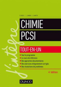 Chimie PCSI - Fosset Bruno, Baudin Jean-Bernard, Lahitète Frédér