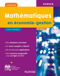 Mathématiques en économie-gestion. 2e édition - Rossignol Stéphane ; Rossignol Elisabeth