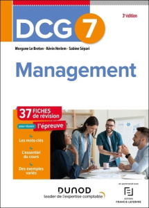 Management DCG 7. Fiches de révision, 3e édition - Le Breton Morgane ; Herlem Kévin ; Sépari Sabine