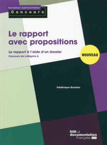 Le rapport avec propositions - Goulven Frédérique