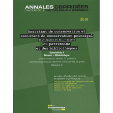 Assistant de conservation et assistant de conservation principal de 2e classe et de 1re classe du pa - CENTRE INTERDEPARTEM