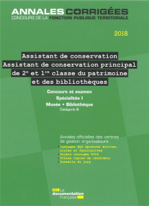 Assistant de conservation, Assistant de conservation prinicpal de 2e classe et de 1re classe du patr - CENTRE INTERDEPARTEM