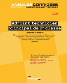Adjoint technique principal de 2e classe. Concours externe, interne, 3e concours, examen professionn - CENTRE INTERDEPARTEM