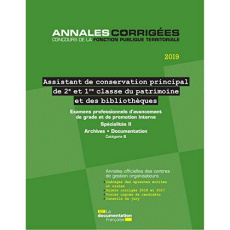 Assistant de conservation principal de 2e classe et de 1re classe du patrimoine et des bibliothèques - CENTRE INTERDEPARTEM