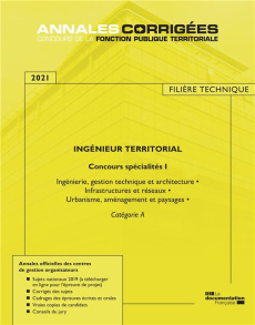 Ingénieur territorial concours spécialités. Tome 1, Ingénierie, gestion technique et architecture, i - CENTRE INTERDEPARTEM