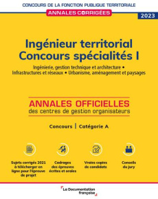 Ingénieur territorial concours spécialités. Tome 1, Ingénierie, gestion technique et architecture, i - CENTRE INTERDEPARTEM