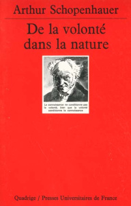 DE LA VOLONTE DANS LA NATURE - SCHOPENHAUER ARTHUR