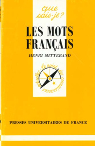 Les mots français - Mitterand Henri