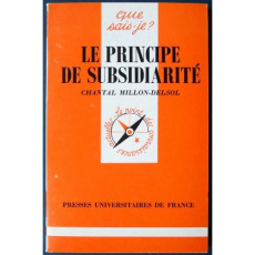 Le principe de subsidiarité - Millon-Delsol Chantal
