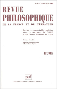 Revue philosophique N° 2, Avril-Juin 2001 : Hume - COLLECTIF
