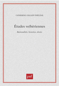 Etudes wébériennes. Rationalités, histoires, droits - Colliot-Thélène Catherine