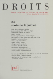 Droits N° 34/2001 : Mots de la justice - COLLECTIF