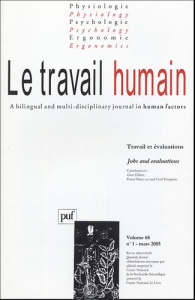 Le travail humain Volume 68 N° 1, Mars 2005 : Travail et évaluations - COLLECTIF