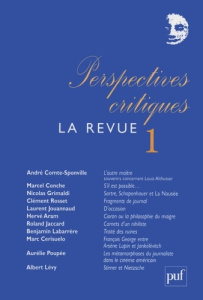 Perspectives critiques, La Revue N° 1 - Jaccard Roland