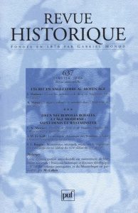 Revue historique N° 637, Janvier 2006 - Hudson John ; Mairey Aude ; Le Gall Jean-Marie ; R