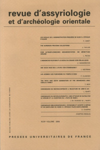 Revue d'assyriologie et d'archéologie orientale N° 99/2005 - Amiet Pierre ; Taylor Jon ; Pecha Lukas ; Niederre