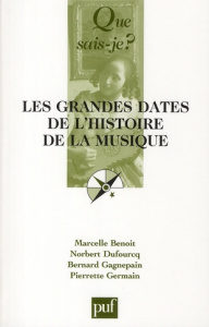 Les Grandes dates de l'histoire de la musique. 6e édition - Benoit Marcelle ; Dufourcq Norbert ; Gagnepain Ber