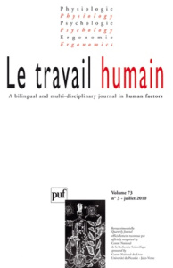 Le travail humain Volume 73 N° 3, Juillet 2010 - Cellier Jean-Marie