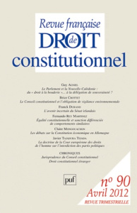 Revue française de Droit constitutionnel N° 90, Avril 2012 - Maus Didier ; Roux André