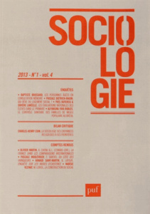 Sociologie Volume 4 N° 1/2013 - Paugam Serge