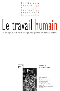 Le travail humain Volume 81 N° 2, avril 2018 - Mériot Frédéric