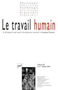 Le travail humain vol. 81 N° 4, décembre 2018 - COLLECTIF