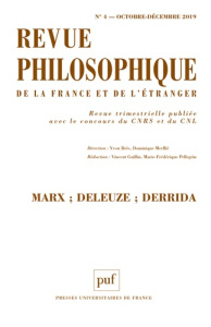 Revue philosophique N° 144, 4-2019 - COLLECTIF