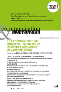 Communication et Langages N° 211, mars 2022 : Le patrimoine culturel immatériel en pratiques. Ecritu - Bideran Jessica de ; Deramond Julie ; Fraysse Patr