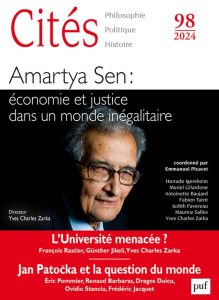 Cités N° 98/2024 : Amartya Sen : économie et justice dans un monde inégalitaire - Godin Christian