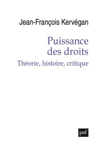Puissance des droits. Théorie, histoire, critique - Kervégan Jean-François