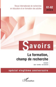 LA FORMATION, CHAMP DE RECHERCHE - VOL61 - SPECIAL VINGTIEME ANNIVERSAIRE 61-62