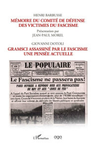 Henri barbusse - memoire du comite de defense des victimes du fascisme - Morel Jean paul