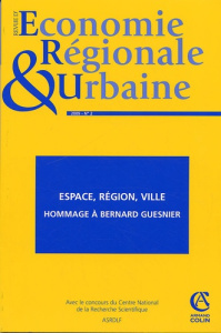 Revue d'économie régionale et urbaine N° 2/2009 : Espace, région, ville. Hommage à Bernard Guesnier - Lacour Claude