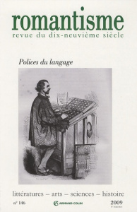 Romantisme N° 146 : Polices du langage - Hamon Philippe