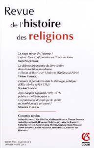 Revue de l'histoire des religions Tome 230 N° 1 Janvier-mars 2013 - Amiel Charles
