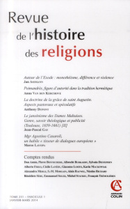 Revue de l'histoire des religions Tome 231 N° 1, Janvier-mars 2014 - Assmann Jan ; Van den Kerchove Anna ; Gay Jean-Pas