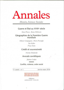 Annales Histoire, Sciences Sociales/12016/Annales Histoire, Sciences Sociales Tome 12016 - Armand Colin