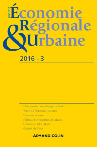 Revue d'économie régionale et urbaine N° 3/2016 - COLLECTIF