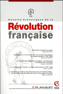 Annales historiques de la Révolution française N° 388, avril-juin 2017 - Lignereux Aurélien