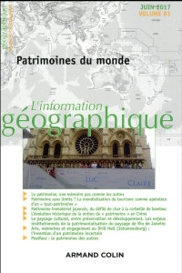 L'information géographique N° 2/2017 : Le patrimoine - COLLECTIF
