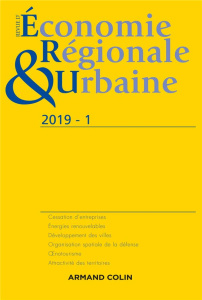 Revue d'économie régionale et urbaine N° 1/2019 - COLLECTIF