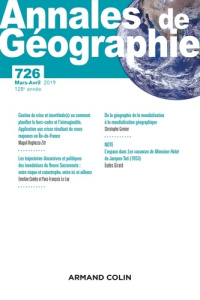 Annales de Géographie N° 726, 2/2019 - COLLECTIF