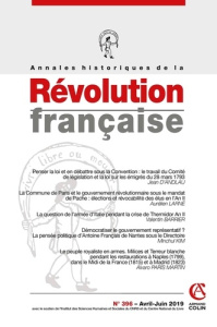 Annales historiques de la Révolution française N° 396, avril-juin 2019 - Lignereux Aurélien