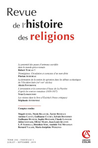 Revue de l'histoire des religions N° 236/3, juillet-septembre 2019 - Amiel Charles