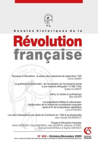 Annales historiques de la Révolution française N° 402, octobre-décembre 2020 - Lignereux Aurélien